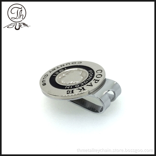 Personalised golf hat clip ball markers